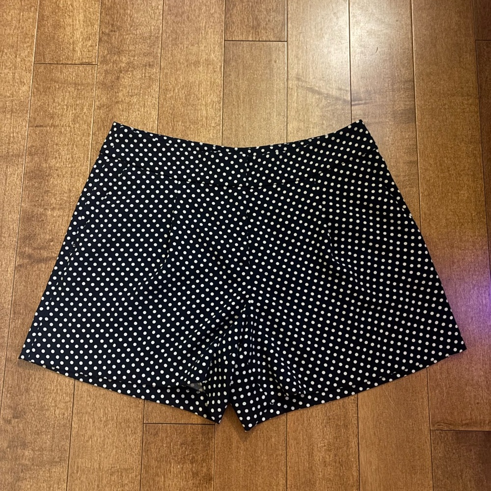 Ann Taylor Black and White High Waist Polka Dot Shorts